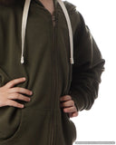 Kids Front Pockets Long Sleeves Zipper Hoodie  - Kady