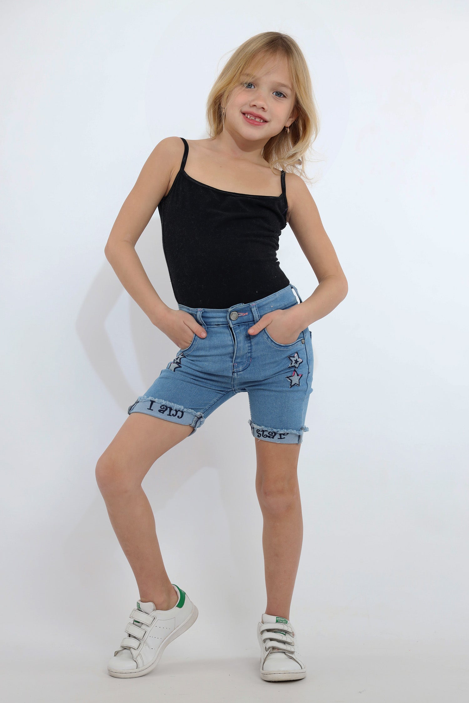 Kava Kids Girls Short Skinny Lycra Jeans Short