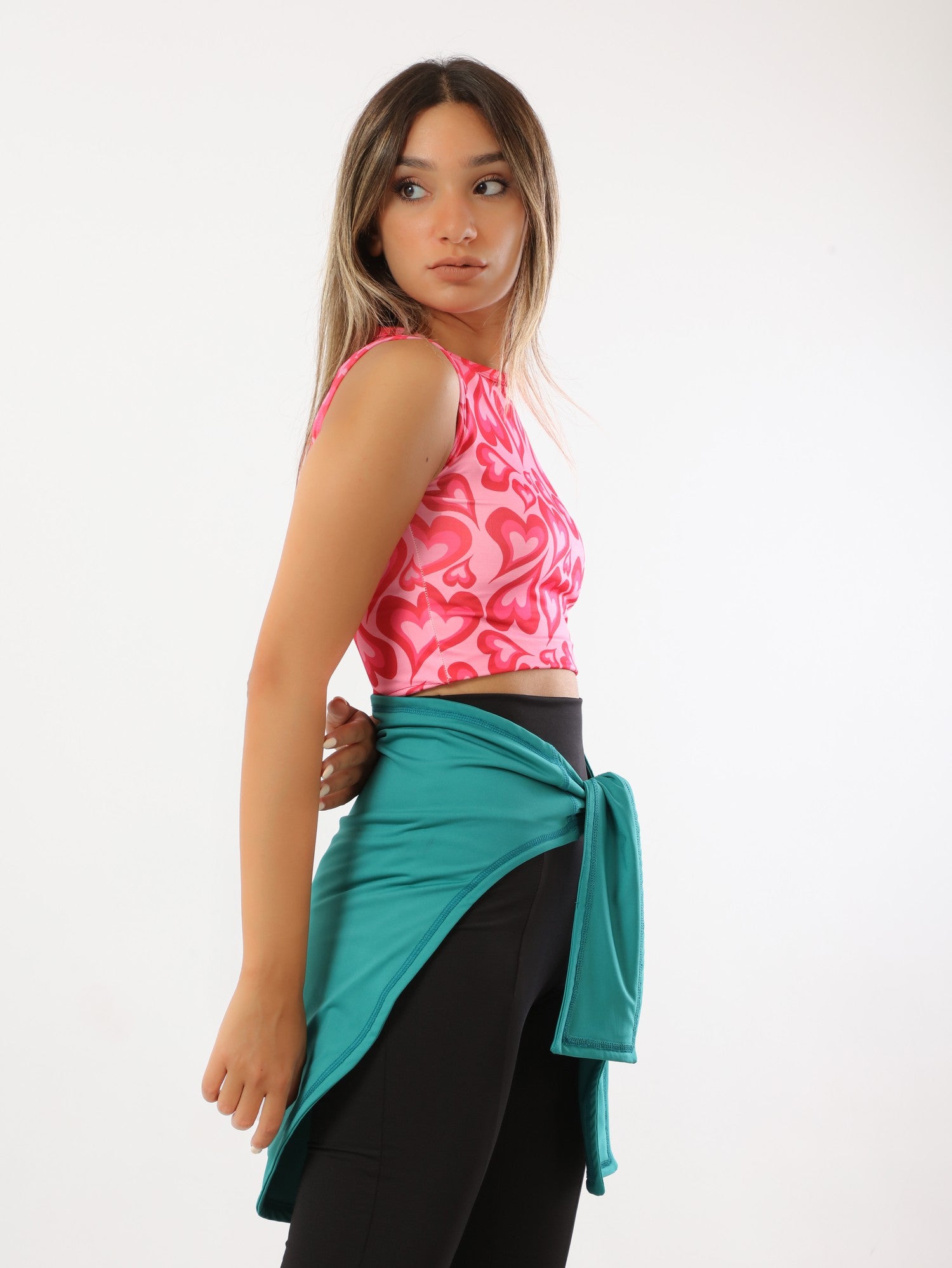 Blue Green Hip Cover With Sleeves