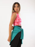 Blue Green Hip Cover With Sleeves - Fit Freak