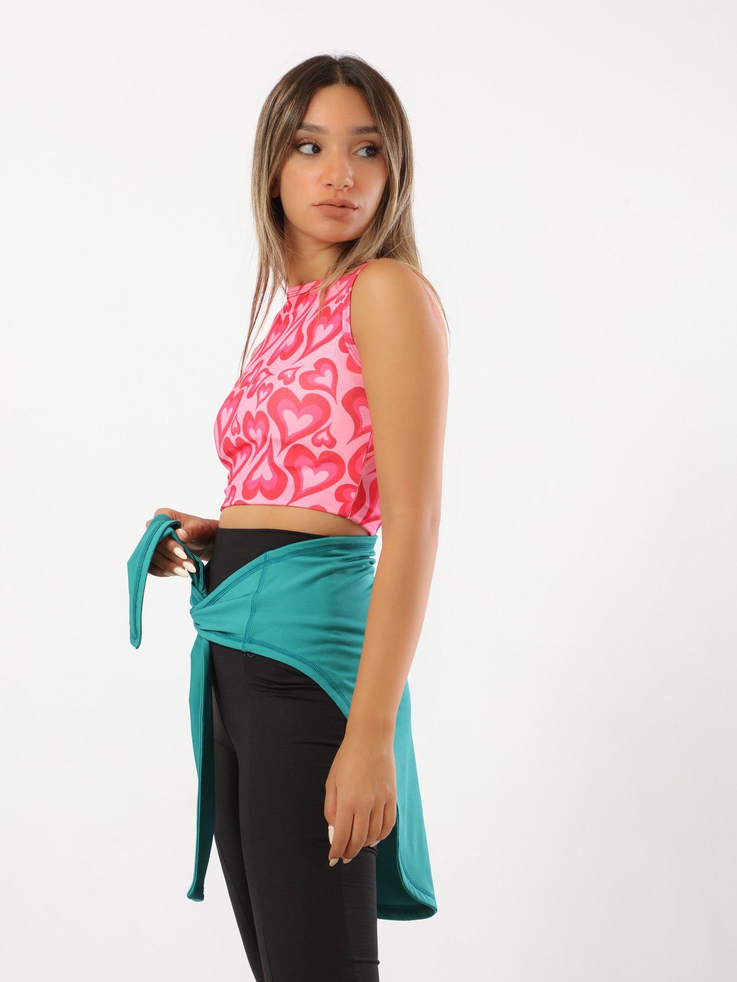 Blue Green Hip Cover With Sleeves