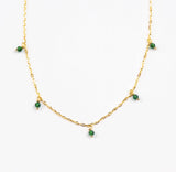 Green Jade Drop Necklace - Ciel