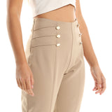 Women Smart Pants With Buttons (2908) - Mr Joe