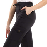 Two Side Pockets Buttoned Black Pants - Mr Joe