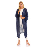 Knitted Slip On Open Neckline Loose Cover Up - Kady