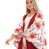 Short Sleeves Slip On Self Printed Kimono - Kady
