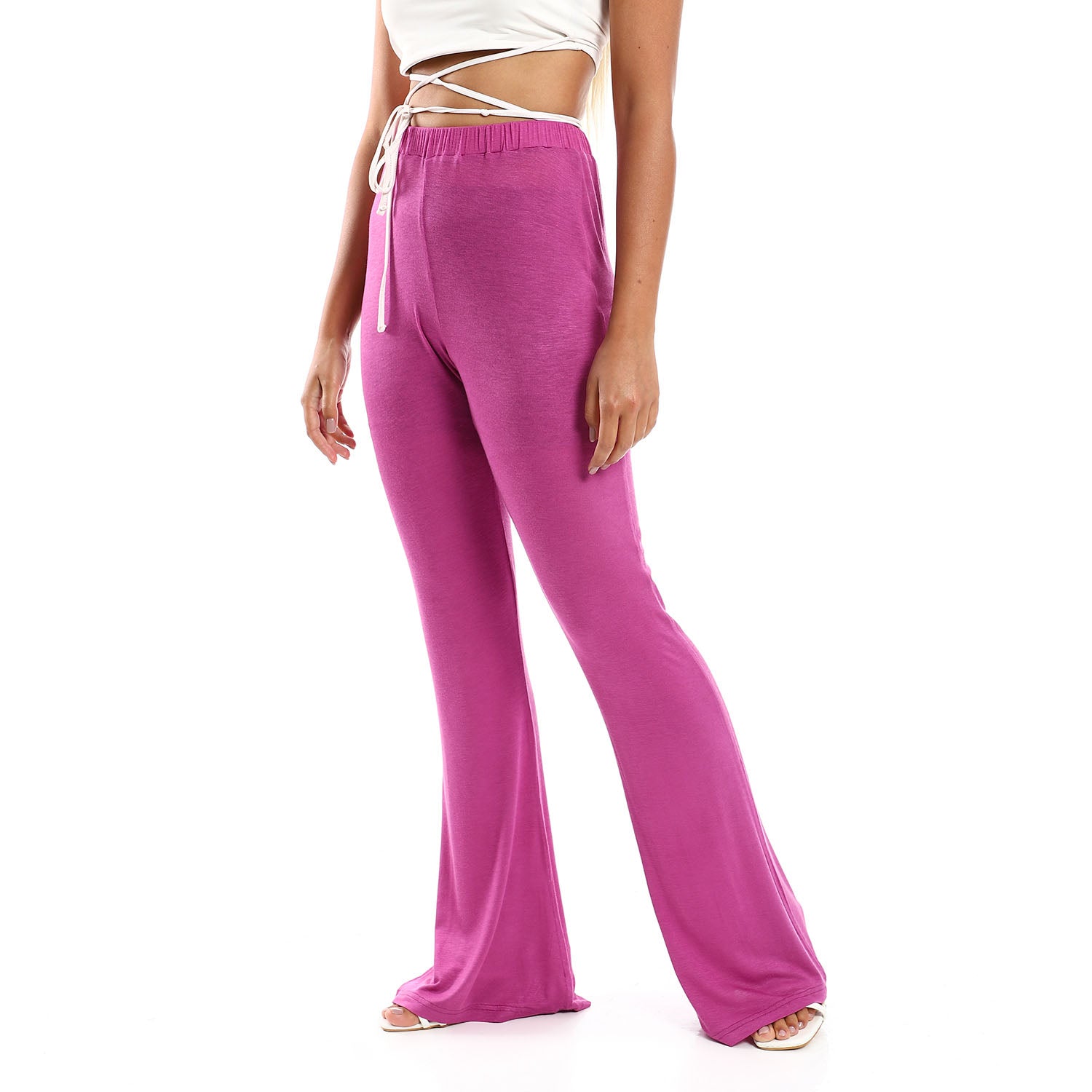 Flare Fit Solid Pants