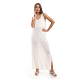 Round Collar Cover Up With Side Slits - Kady