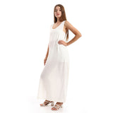 Round Collar Cover Up With Side Slits - Kady