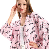 Eyelash Long Sleeves Kimono - Kady