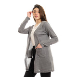 Shades Full Sleeves Open Neckline Cardigan - Kady