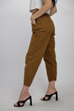 Women Slouchy Denim Pants (4071) - Kava