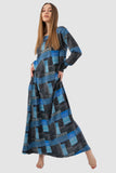 Side Slits Patterned Nightgown  - Kady