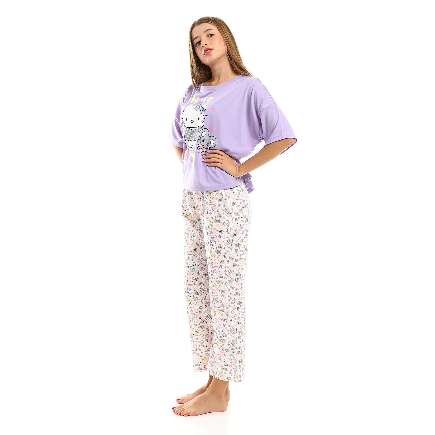 Printed pajama pants comfy look