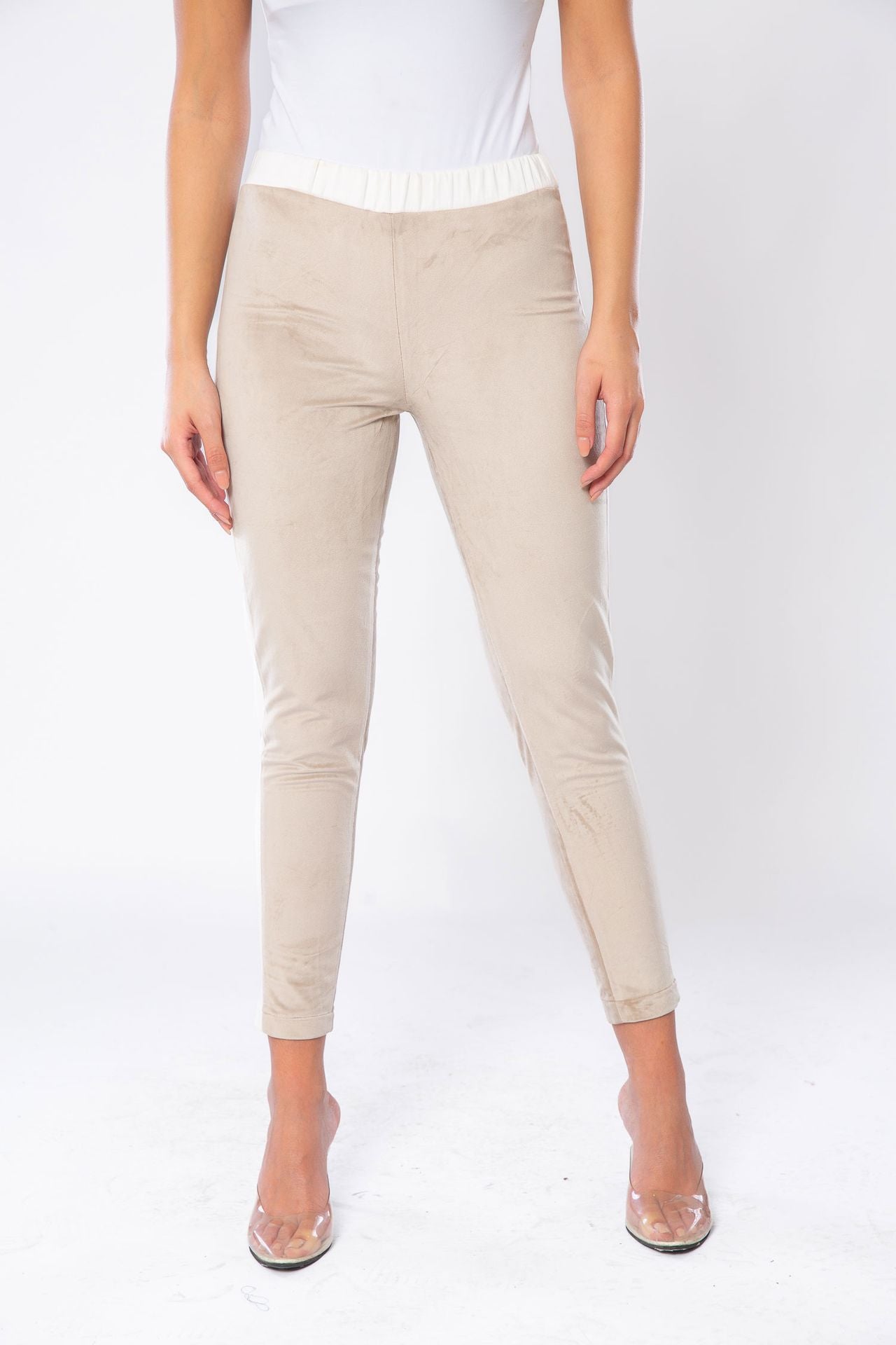 Suede Pant with White Sideline