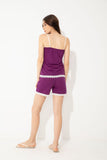 Shorts Pajama Set With Spaghetti Sleeves Top - Kady