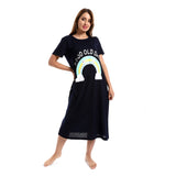 Printed "Good Old Days" Neck Sleepshirt (48102) - Kady