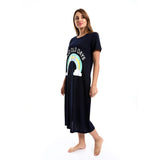 Printed "Good Old Days" Neck Sleepshirt (48102) - Kady