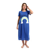 Printed "Good Old Days" Neck Sleepshirt (48102) - Kady