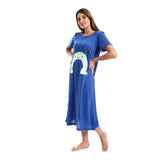 Printed "Good Old Days" Neck Sleepshirt (48102) - Kady