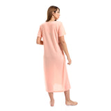 Printed "Good Old Days" Neck Sleepshirt (48102) - Kady