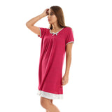 Kady Chest Ribbon Over Reddish Sleepshirt