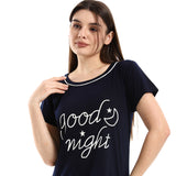 White "Good Night" Over Sleepshirt (4890) - Kady