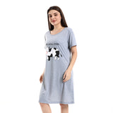 Chest Cow Printed Comfy Sleepshirt (4895) - Kady