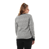 Unisex Thin Stripes Round Sweatshirt