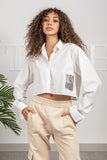 Cropped Shirt Women Shirts Baynoire Small White 