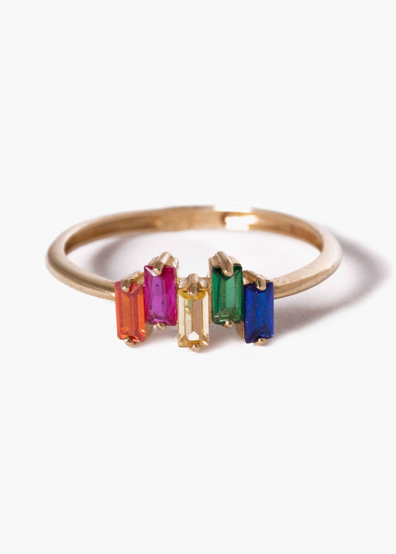 Rainbow Scattered Ring Women Rings Venus Small Gold 
