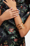Three Cheers Gold Cuff Bracelet - Elle