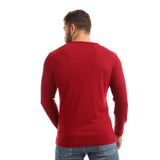 Knitted V-Neck Long Sleeves T-Shirt - Kady