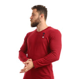 Knitted V-Neck Long Sleeves T-Shirt - Kady