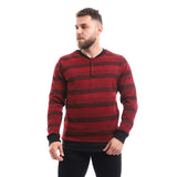 Striped Round Slip On Sweatshirt - Kady