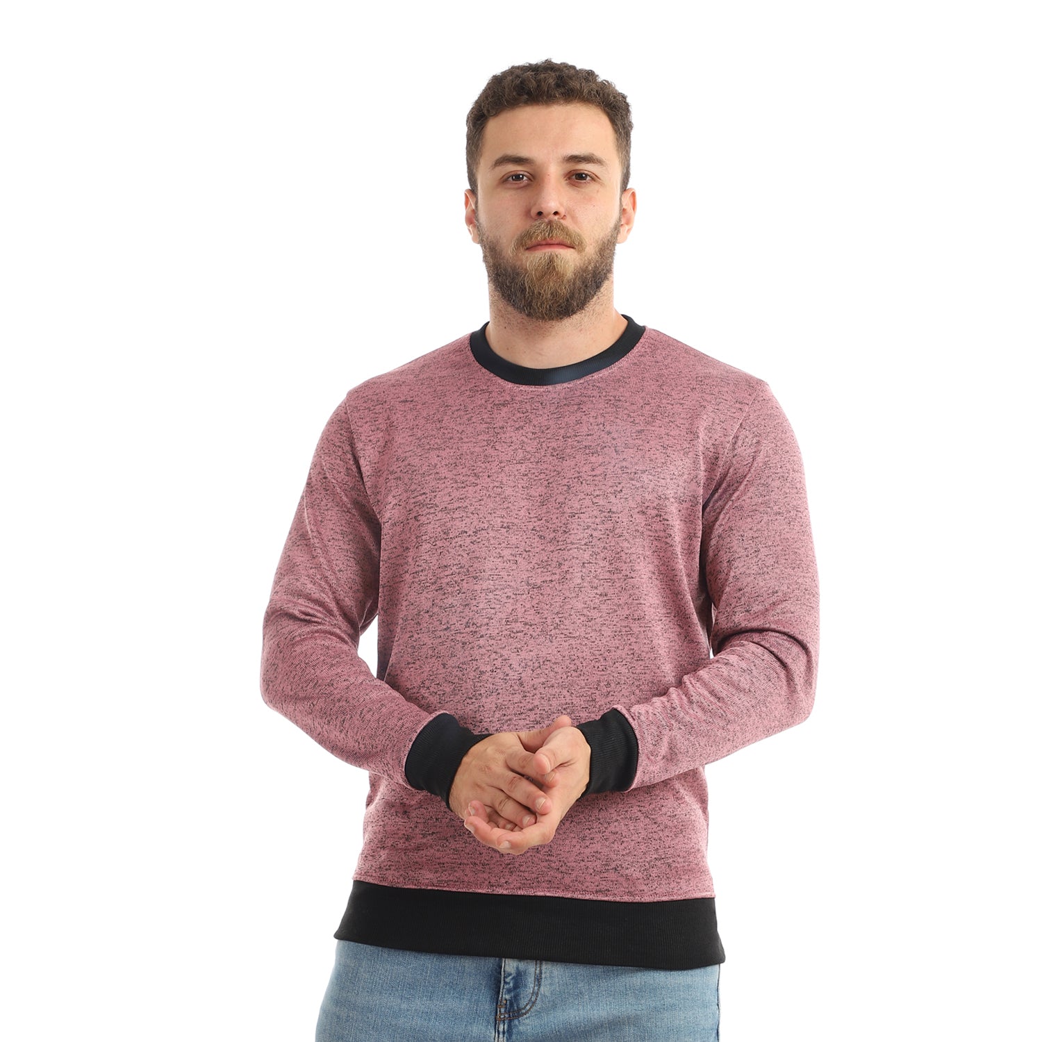 Casual Round Elastic Cuffs Sweatshirt