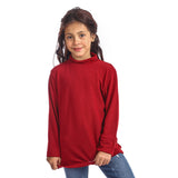 Girls Mid High Solid Sweater - Kady