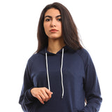 Raglan Long Sleeves Sweatshirt With Hoodie - Kady