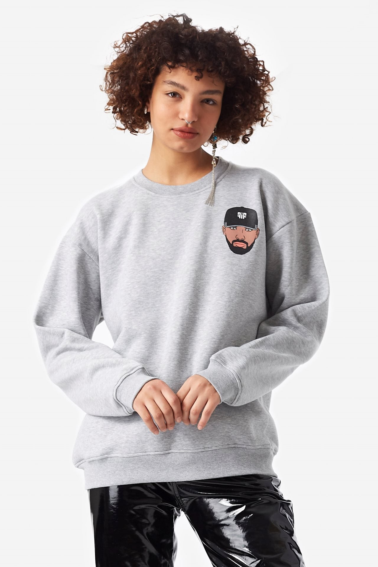D Sweatshirt Unisex Sweatshirts & Hoodies FIF X-Small Grey 