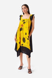 Leaves Print Dress Women Dresses Millys Medium Yellow 