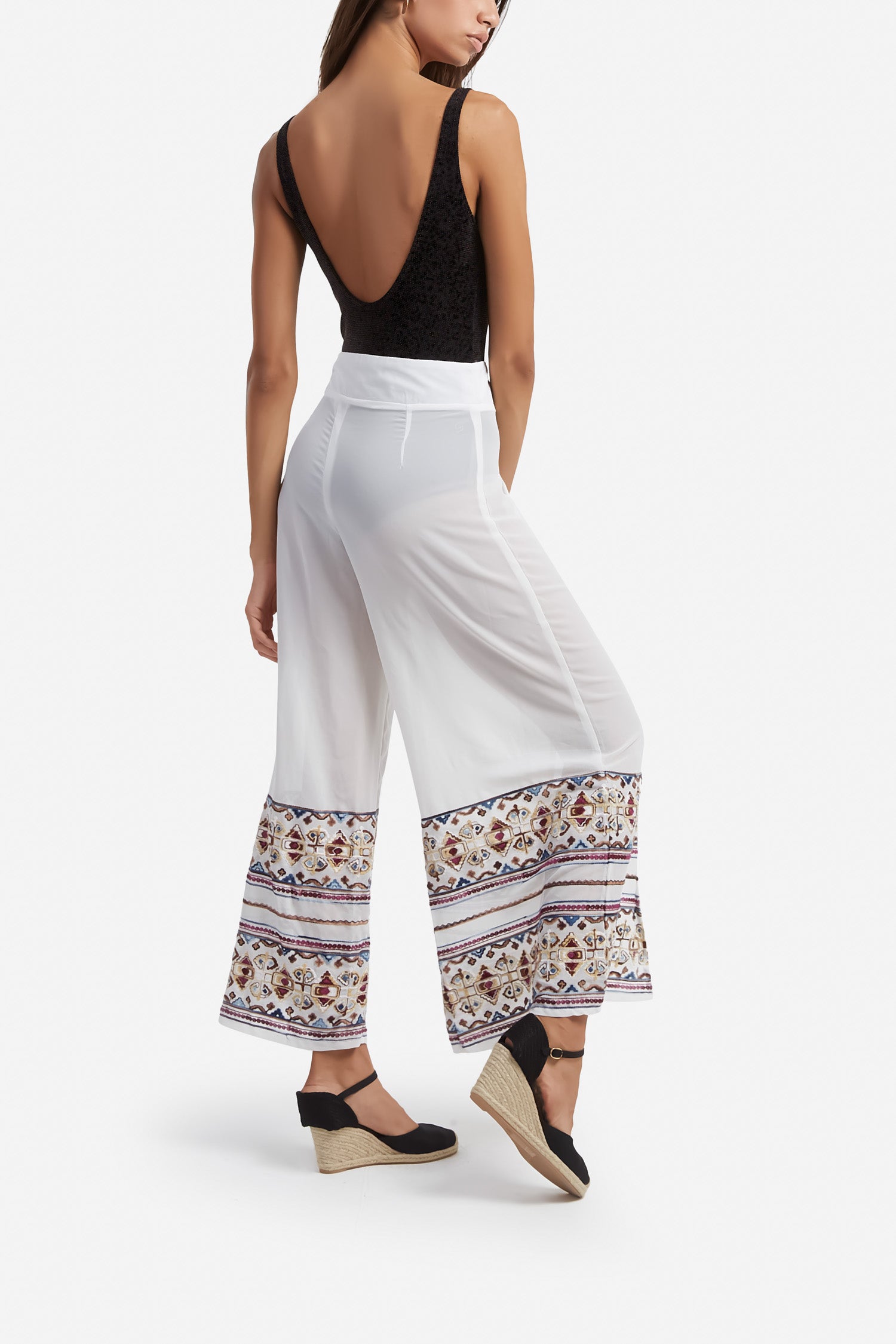 Embroided Coverup Pants Women Pants By C Clothing 