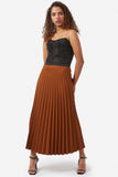 Pleated Skirt Women Skirts Mays Fashion Medium Brown 