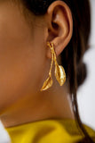 Engraved Leaves Earrings
