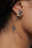 Engraved Bird Earrings
