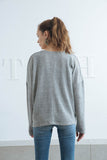 Grey Off Shoulder Sweatshirt