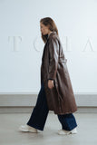 Trendy Leather Coat - Aida