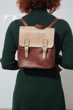 Two Tone Leather Backpack - Dinari & Co.