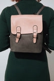 Two Tone Leather Backpack - Dinari & Co.