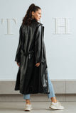 Trendy Leather Coat - Aida