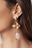 White Agate Earrings - Marla Jewellery